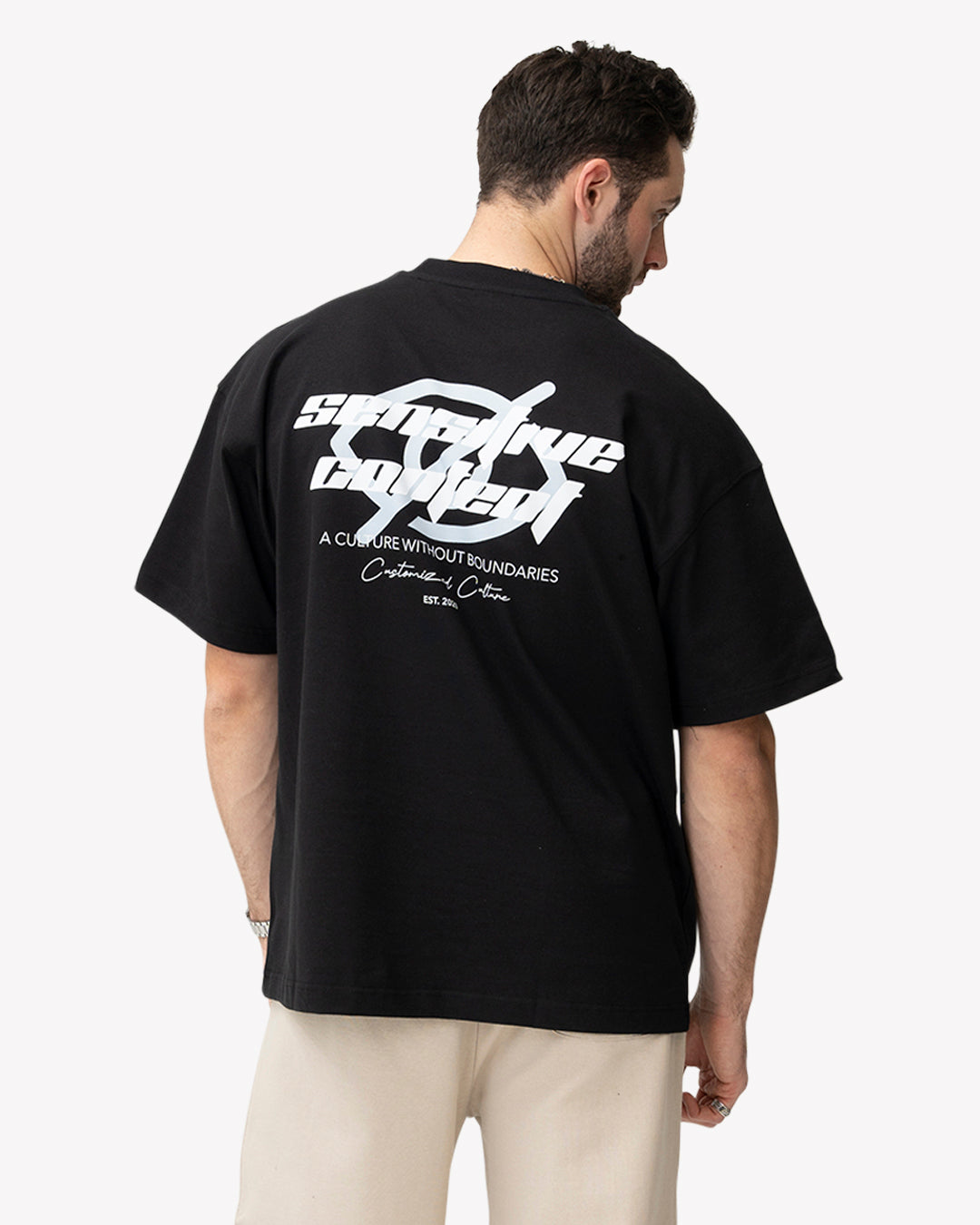 Sensitive Content T-Shirt Black | Customized Culture