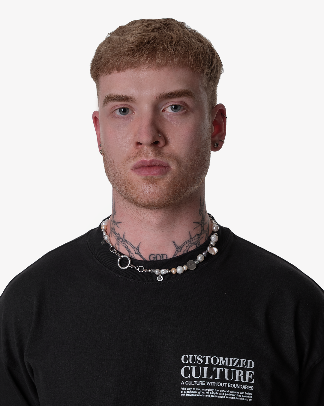 Customized Culture choker chain pearl