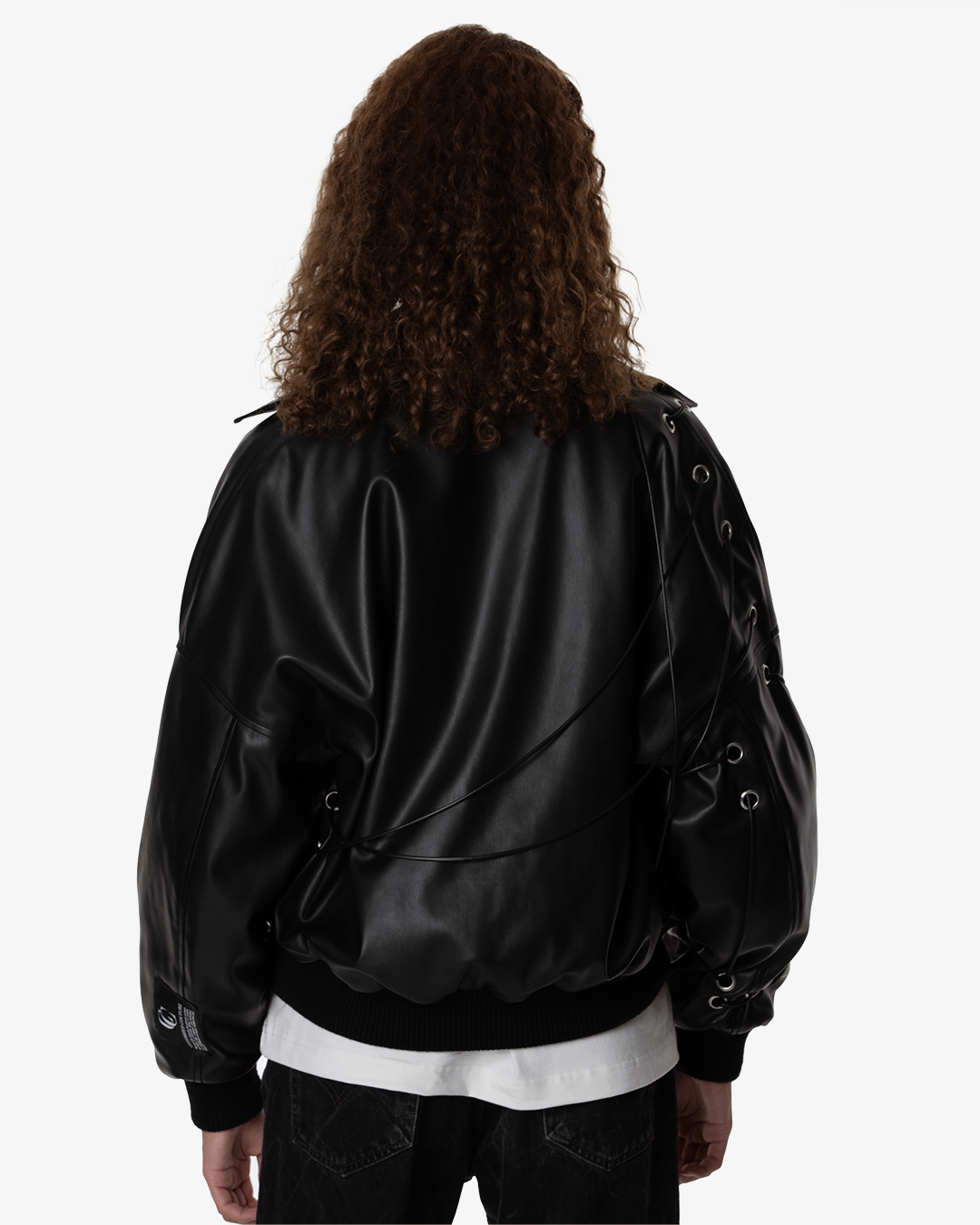 vegan leather jacket bomber 90s Customized Culture