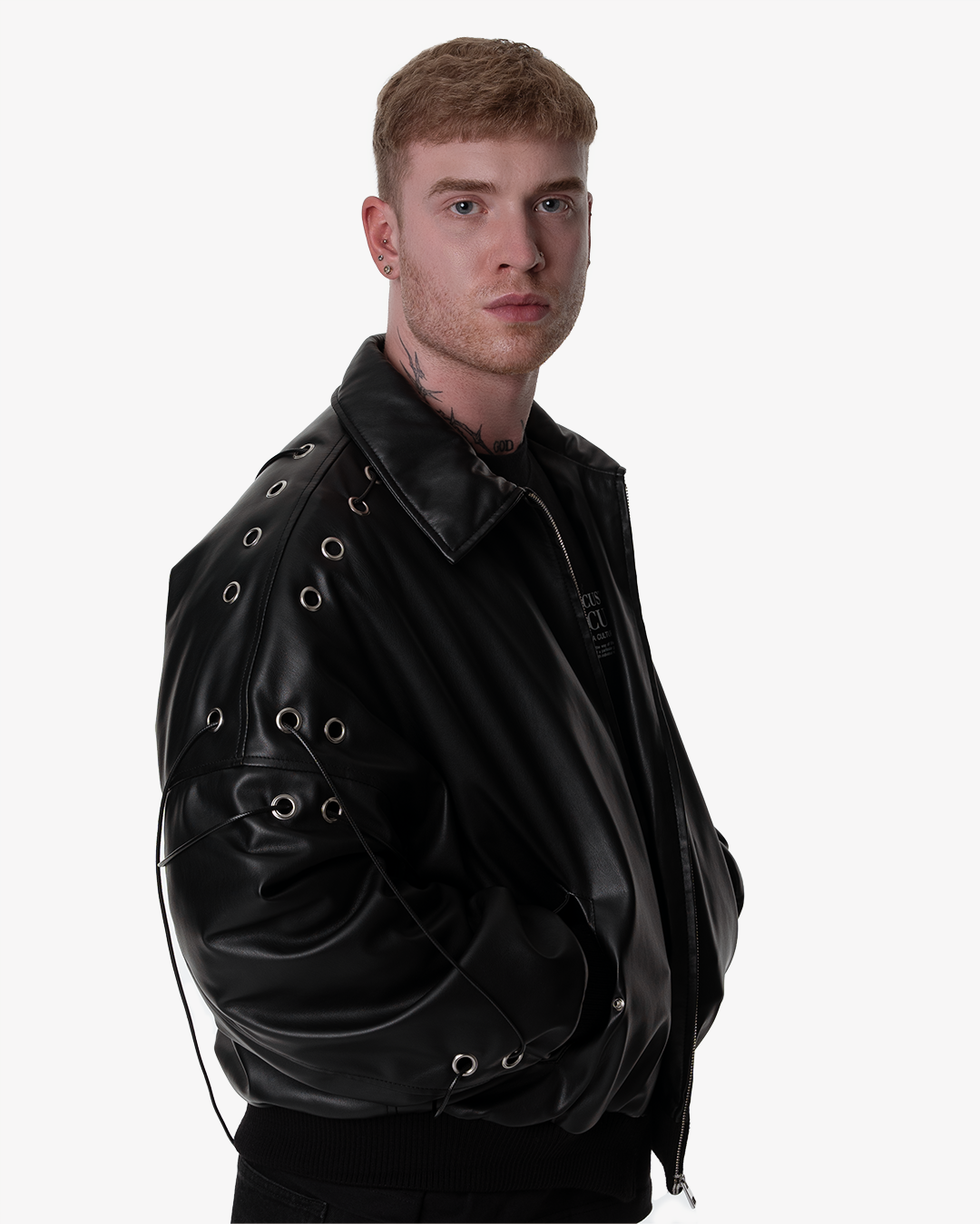 vegan leather jacket bomber 90s Customized Culture 