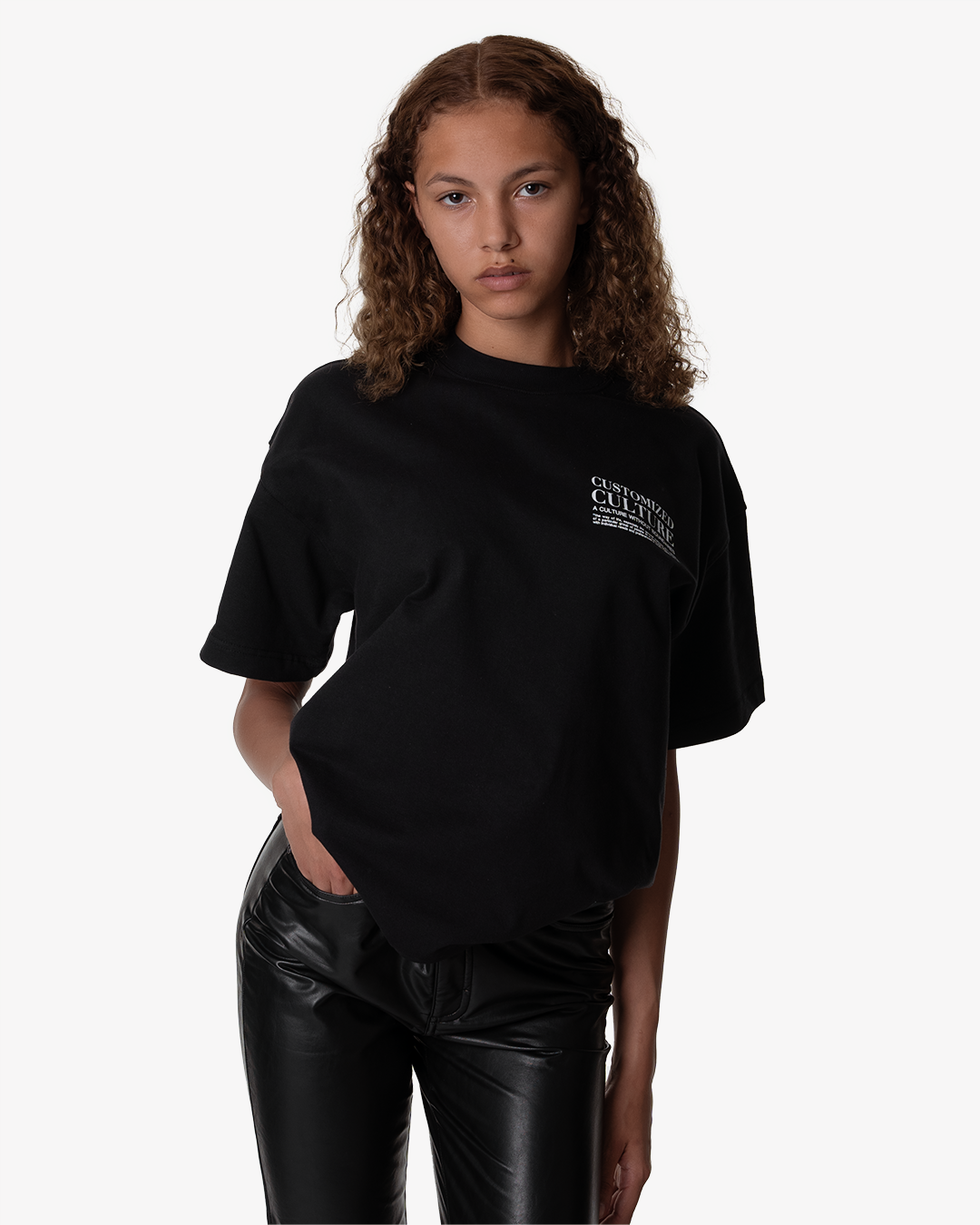 Customized Culture black techno outfit t-shirt