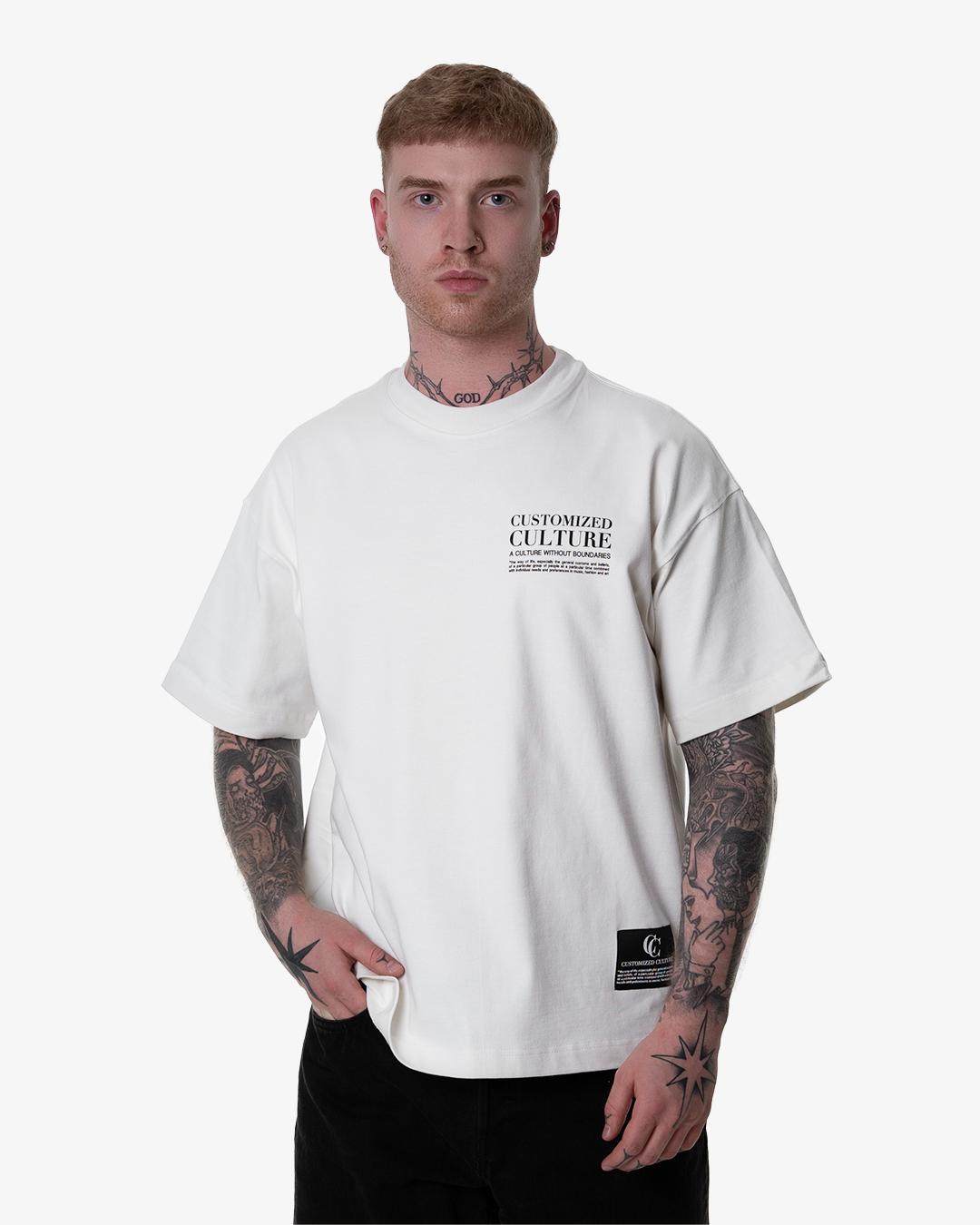 Customized Culture white festival outfit t-shirt